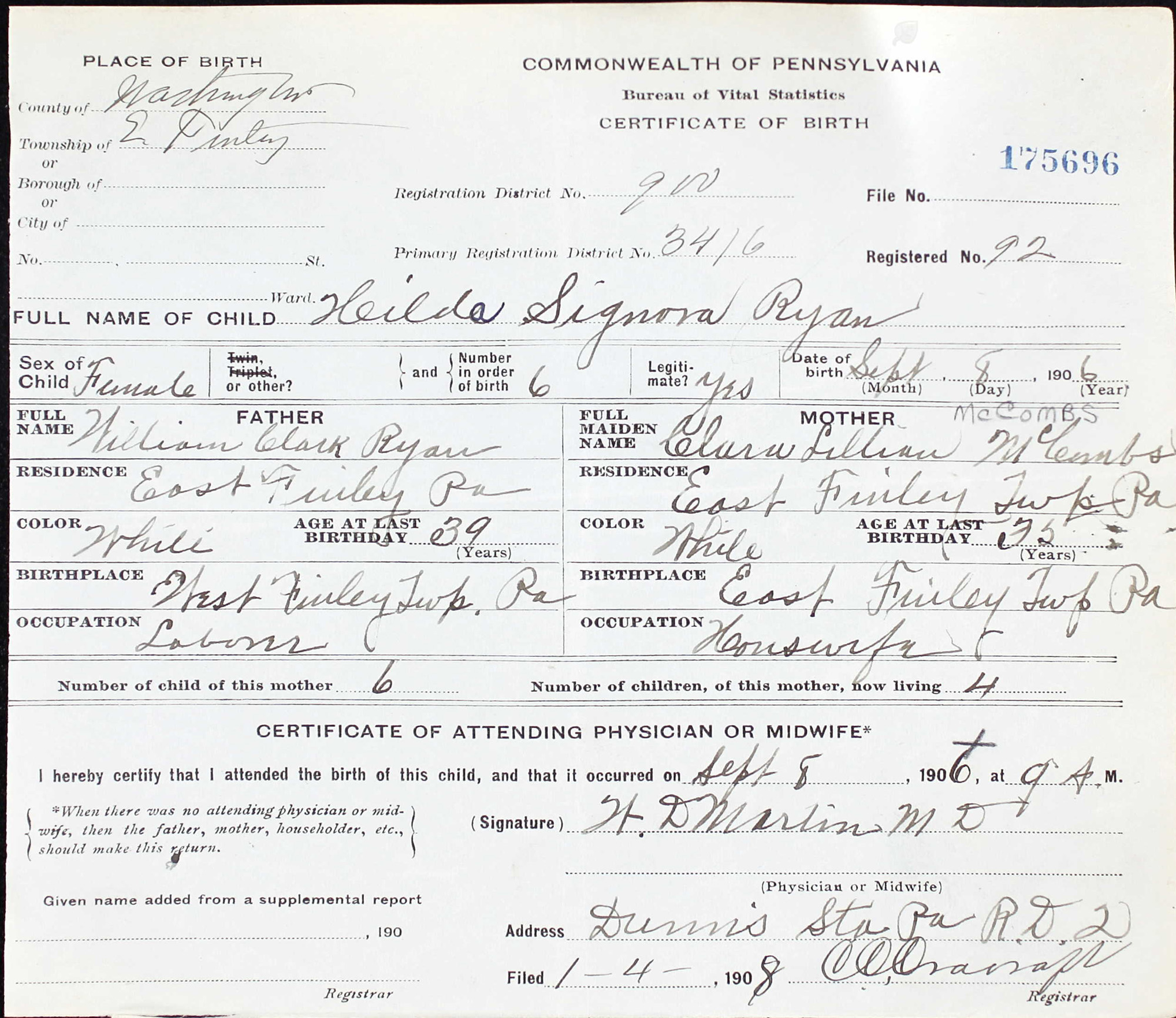birth certificate